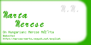 marta mercse business card